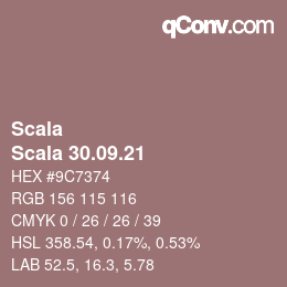颜色代码: Scala - Scala 30.09.21 | qconv.com