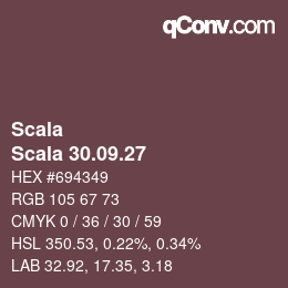 颜色代码: Scala - Scala 30.09.27 | qconv.com