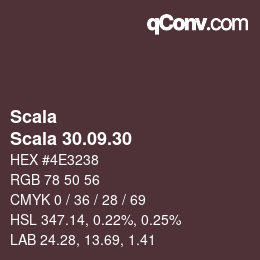 颜色代码: Scala - Scala 30.09.30 | qconv.com