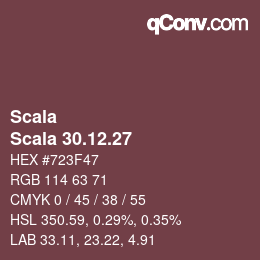 颜色代码: Scala - Scala 30.12.27 | qconv.com