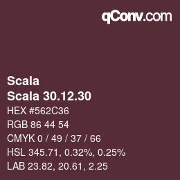 颜色代码: Scala - Scala 30.12.30 | qconv.com