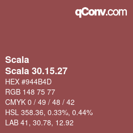 颜色代码: Scala - Scala 30.15.27 | qconv.com
