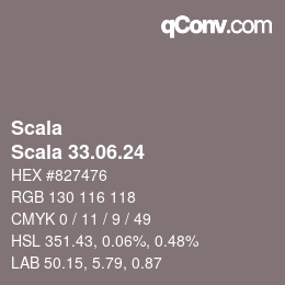 颜色代码: Scala - Scala 33.06.24 | qconv.com