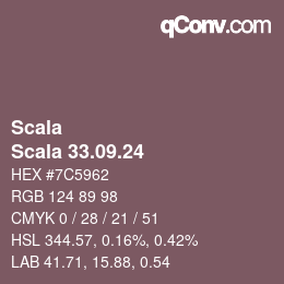 颜色代码: Scala - Scala 33.09.24 | qconv.com