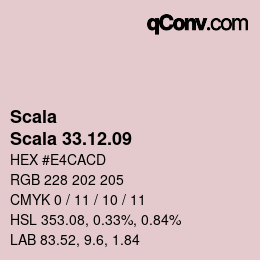 カラーコード: Scala - Scala 33.12.09 | qconv.com