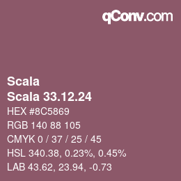 颜色代码: Scala - Scala 33.12.24 | qconv.com