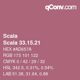 カラーコード: Scala - Scala 33.15.21 | qconv.com