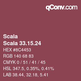 カラーコード: Scala - Scala 33.15.24 | qconv.com