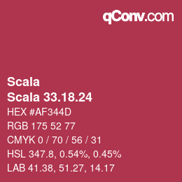 颜色代码: Scala - Scala 33.18.24 | qconv.com