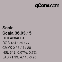 颜色代码: Scala - Scala 36.03.15 | qconv.com