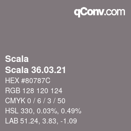 颜色代码: Scala - Scala 36.03.21 | qconv.com
