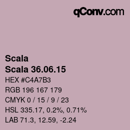 颜色代码: Scala - Scala 36.06.15 | qconv.com