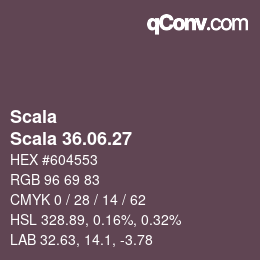 Código de color: Scala - Scala 36.06.27 | qconv.com