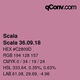 カラーコード: Scala - Scala 36.09.18 | qconv.com