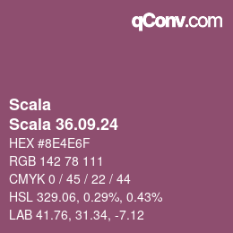 颜色代码: Scala - Scala 36.09.24 | qconv.com