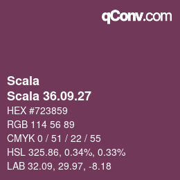 颜色代码: Scala - Scala 36.09.27 | qconv.com