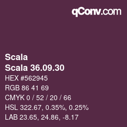 カラーコード: Scala - Scala 36.09.30 | qconv.com