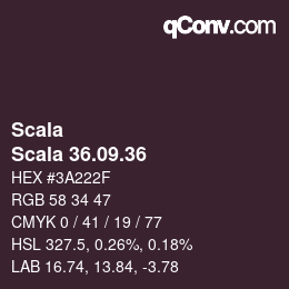 颜色代码: Scala - Scala 36.09.36 | qconv.com