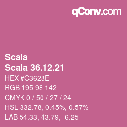 颜色代码: Scala - Scala 36.12.21 | qconv.com