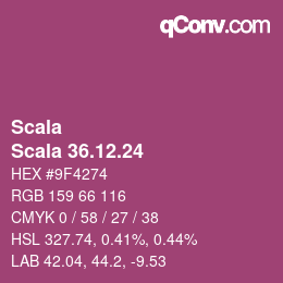 カラーコード: Scala - Scala 36.12.24 | qconv.com