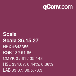 カラーコード: Scala - Scala 36.15.27 | qconv.com
