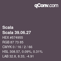 颜色代码: Scala - Scala 39.06.27 | qconv.com