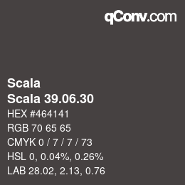 カラーコード: Scala - Scala 39.06.30 | qconv.com