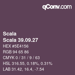 颜色代码: Scala - Scala 39.09.27 | qconv.com