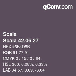 カラーコード: Scala - Scala 42.06.27 | qconv.com