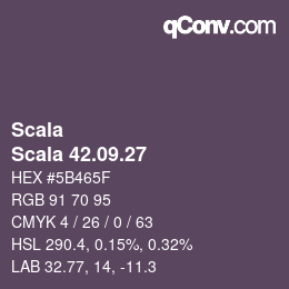 颜色代码: Scala - Scala 42.09.27 | qconv.com