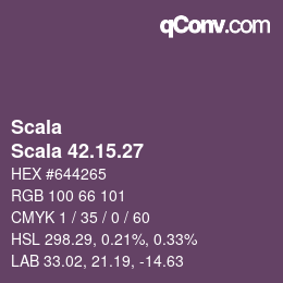 カラーコード: Scala - Scala 42.15.27 | qconv.com