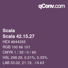 Color code: Scala - Scala 42.15.27 | qconv.com