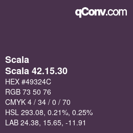 颜色代码: Scala - Scala 42.15.30 | qconv.com