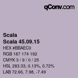 颜色代码: Scala - Scala 45.09.15 | qconv.com
