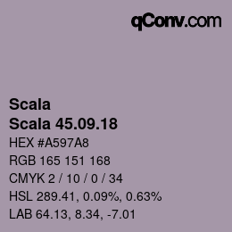 カラーコード: Scala - Scala 45.09.18 | qconv.com