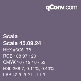 颜色代码: Scala - Scala 45.09.24 | qconv.com