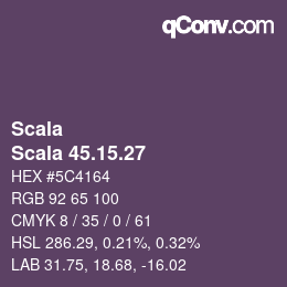 颜色代码: Scala - Scala 45.15.27 | qconv.com