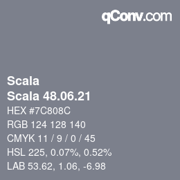 颜色代码: Scala - Scala 48.06.21 | qconv.com