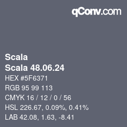 颜色代码: Scala - Scala 48.06.24 | qconv.com