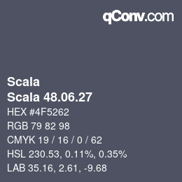颜色代码: Scala - Scala 48.06.27 | qconv.com