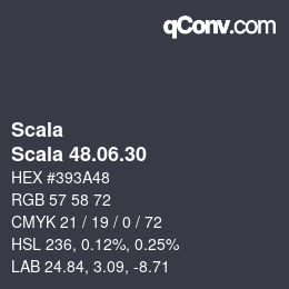颜色代码: Scala - Scala 48.06.30 | qconv.com