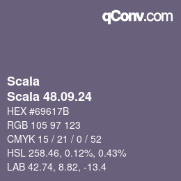 颜色代码: Scala - Scala 48.09.24 | qconv.com