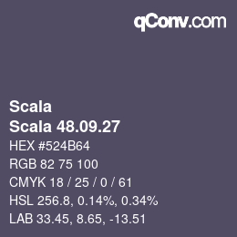 Color code: Scala - Scala 48.09.27 | qconv.com