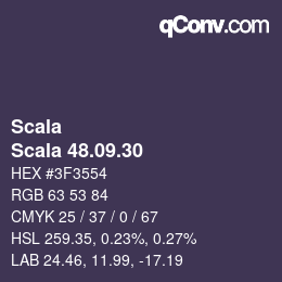 Color code: Scala - Scala 48.09.30 | qconv.com