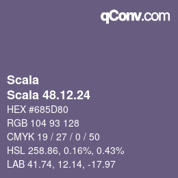 颜色代码: Scala - Scala 48.12.24 | qconv.com