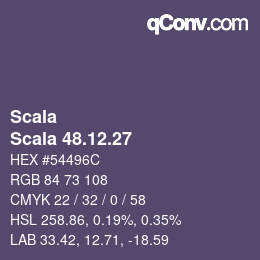 颜色代码: Scala - Scala 48.12.27 | qconv.com