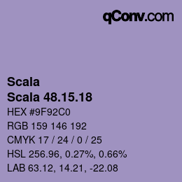 カラーコード: Scala - Scala 48.15.18 | qconv.com