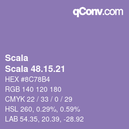 颜色代码: Scala - Scala 48.15.21 | qconv.com