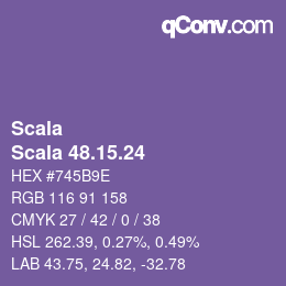 カラーコード: Scala - Scala 48.15.24 | qconv.com