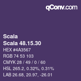 颜色代码: Scala - Scala 48.15.30 | qconv.com